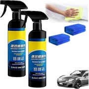 Sopami Car Coating Spray, 2024 New Ceramic Coating Fortify Quick Coat Car Wax Polish Spray Waterless Wash Sopami Quick Effect Coating Agent Sopami Oil Film Emulsion Glass Cleaner (2 Set)